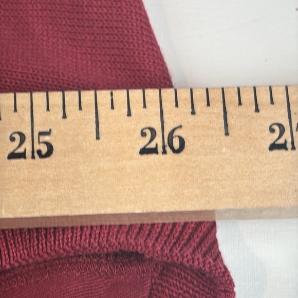 Lacoste Woman's Size 7 Maroon V-Neck Sweater – Classic, Cozy, Casual - Picture 6 of 6